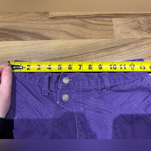 Vintage Jewell’s Classic Bottoms Western Bareback Jean Purple Size 11 Stained - Picture 12 of 14